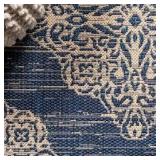 Tuscany Ornate Medallions Navy/Beige 8 ft. x 10 ft. Indoor/Outdoor Area Rug