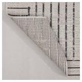 Avondale Beige 8 ft. x 10 ft. Striped Indoor/Outdoor Area Rug