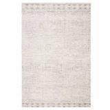 Abstract Ivory/Gray 5 ft. x 8 ft. Geometric Striped Area Rug