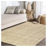 Hiro Hand Woven Chunky Jute Ivory 6 ft. x 9 ft. Area Rug