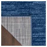 Essentials 5 ft. x 7 ft. Navy Blue Solid Contemporary Indoor/Outdoor Patio Area Rug