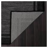 Hawaii Black/Grey 5 ft. x 7 ft. Bordered Indoor/Outdoor Area Rug