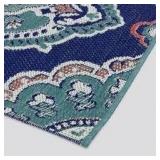 Oak Hill Teal 8 ft. x 10 ft. Medallion Indoor/Outdoor Area Rug