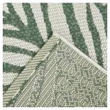 Green 8 ft. x 10 ft. Palm Indoor/Outdoor Area Rug