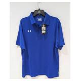 NEW UNDER ARMOUR LARGE GOLF POLO (BLUE)