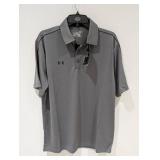 NEW UNDER ARMOUR LARGE GOLF POLO (GRAY)