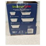 NEW SNAPWARE PYREX 18PC. GLASSWARE SET