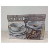 NEW OVER & BACK 16PC. DINNERWARE SET