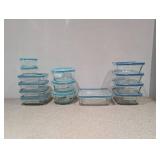 28PC. SNAPWARE PYREX GLASSWARE STORAGE CONTAINERS