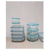 28PC. SNAPWARE PYREX GLASSWARE STORAGE CONTAINERS