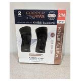 COPPER FIT ELITE SMALL KNEE SLEEVE 2PK.