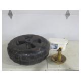 Mixed Lot of Dock and Boat Supplies - Otter Wheel/Livewell Bait Bucket/Anchor