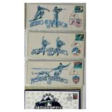 Commermorative Stamps Envelopes from Olympic Games, National World War II Memorial, All Star Games, Super Bowl Champions, and World Series