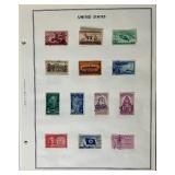 Assorted Pages from Stamp Album Collection Years 1950 -1964 plus other US Stamps