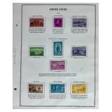 Assorted Pages from Stamp Album Collection Years 1950 -1964 plus other US Stamps