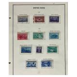 Assorted Pages from Stamp Album Collection Years 1950 -1964 plus other US Stamps