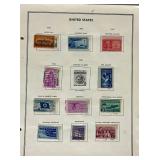 Assorted Pages from Stamp Album Collection Years 1950 -1964 plus other US Stamps