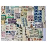 New USPS Commerative Sheets of Stamps and Vintage Blocks of Stamps