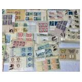 New USPS Commerative Sheets of Stamps and Vintage Blocks of Stamps