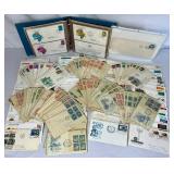 Assortment of United Nations First Day of Issue Covers and United Nations Commemorative First Day Cover Collection Album