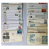 Assortment of United Nations First Day of Issue Covers and United Nations Commemorative First Day Cover Collection Album