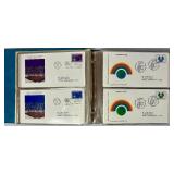 Assortment of United Nations First Day of Issue Covers and United Nations Commemorative First Day Cover Collection Album
