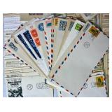 Collection of United Nations First Day of Issue Cover Envelopes and United Nations Commemorative First Day Cover Collection Album