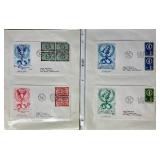 Collection of United Nations First Day of Issue Cover Envelopes and United Nations Commemorative First Day Cover Collection Album
