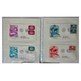 Collection of United Nations First Day of Issue Cover Envelopes and United Nations Commemorative First Day Cover Collection Album