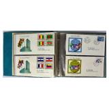 Collection of United Nations First Day of Issue Cover Envelopes and United Nations Commemorative First Day Cover Collection Album