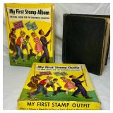 My First Stamp Album featuring US and Foreign Stamps plus Album with Various Stamps from #460-#1029