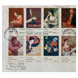 Assortment of United States First Day of Issue Covers with Block of Stamps