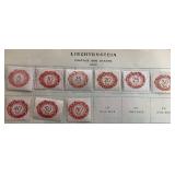 Postage Stamps from Libya, Liberia , Liechtenstein and Luxembourg