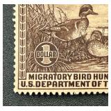 1939 $1 U.S. Federal Migratory Bird Hunting Stamp