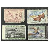 U.S. Federal Migratory Bird Hunting Stamp -$2 1953, $3 1960, $5 1976, $7.50 1982