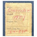 Federal Use Tax on Motor Vehicle Stamps - 1943 - 2 Stamps