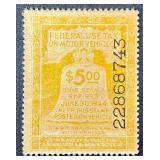 Federal Use Tax on Motor Vehicle Stamps - 1943 - 2 Stamps