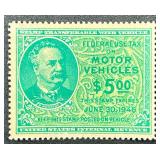 Federal Use Tax of Motor Vehicle Stamps - 1945 - 2 Stamps