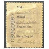 Federal Use Tax of Motor Vehicle Stamps - 1944 - 5 Stamps