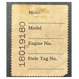 Federal Use Tax of Motor Vehicle Stamps - 1944 - 5 Stamps