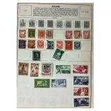 Large Collection of Postage Stamps from Poland dating back to early 1900
