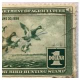 1937 $1 U.S. Federal Migratory Bird Hunting Stamp