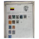 Postage Stamp Assortment from Ecuador, Ethiopia and Fiji dating back to late 1800