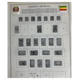 Postage Stamp Assortment from Ecuador, Ethiopia and Fiji dating back to late 1800