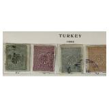 Assortment of International Stamps from Palestine, Turkey and Uruguay