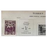 Assortment of International Stamps from Palestine, Turkey and Uruguay