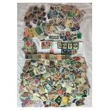 Assortment of International Stamps from Palestine, Turkey and Uruguay