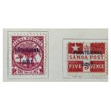 Collection of Stamps from Samoa, Slovakia, Salvador and Spanish Sahara