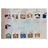 Collection of Stamps from Samoa, Slovakia, Salvador and Spanish Sahara