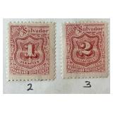 Collection of Stamps from Samoa, Slovakia, Salvador and Spanish Sahara